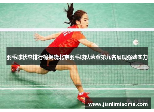 羽毛球状态排行榜揭晓北京羽毛球队荣登第九名展现强劲实力